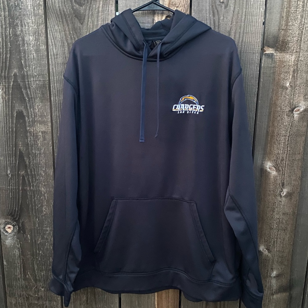 Chargers Navy Performance Pullover Hoodie - Men's
